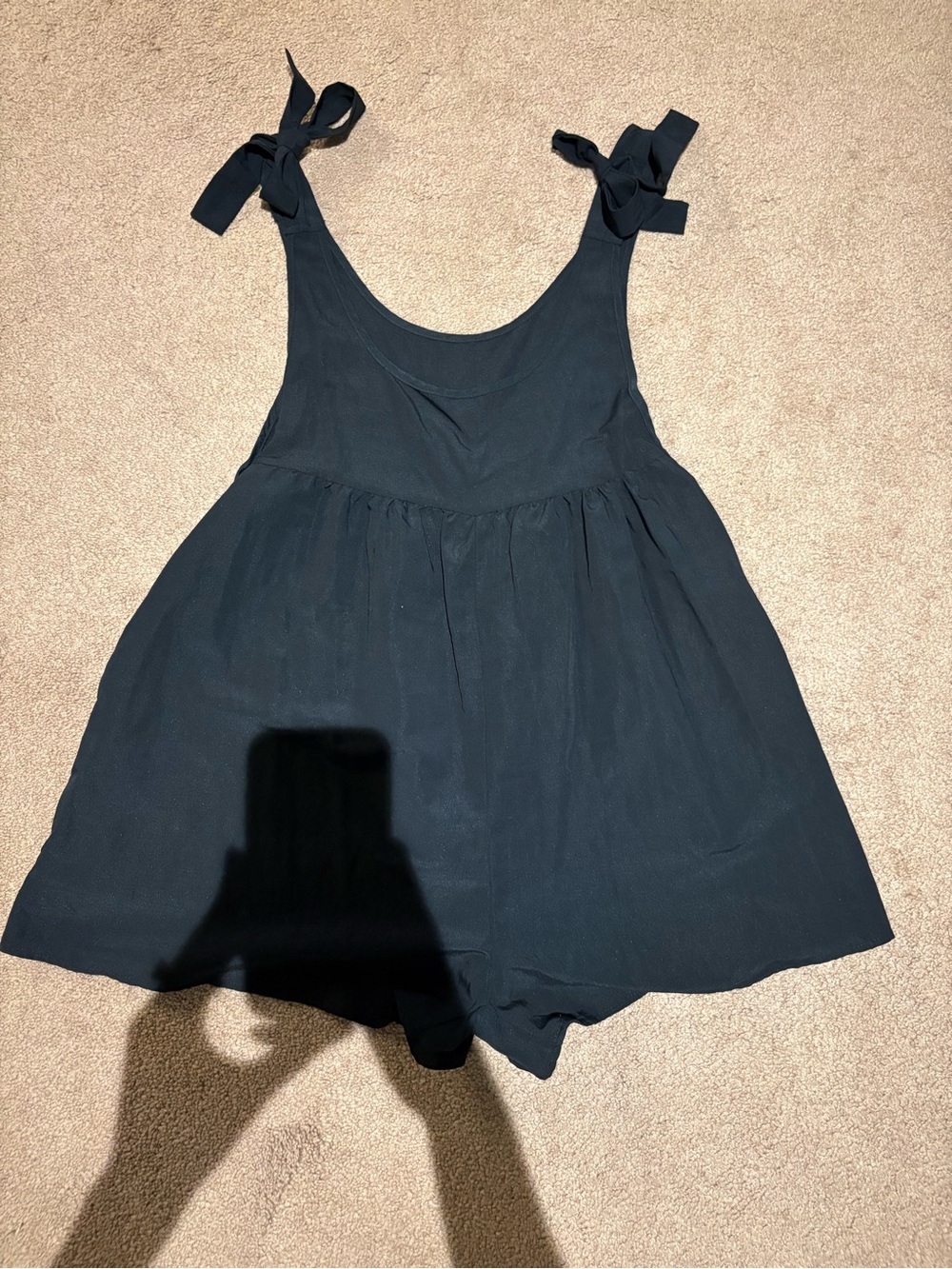 SHEIN Black Tie-Shoulder Romper size small